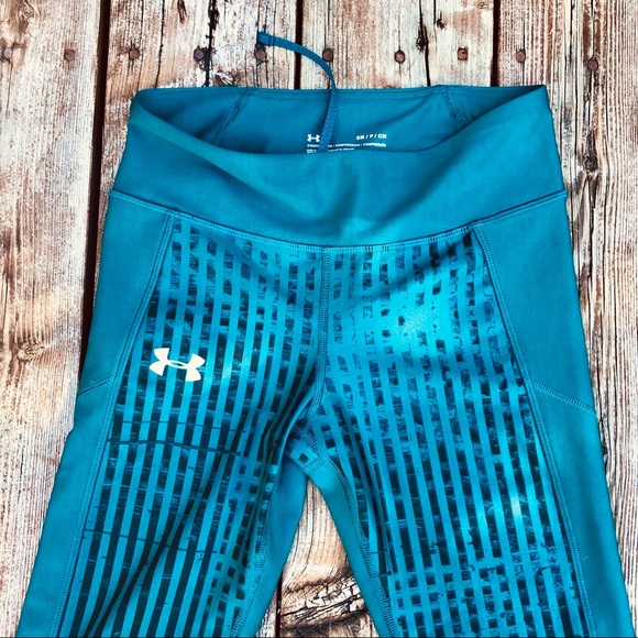UnderArmour Teal Yoga Pants leggings with pocket - Picture 3 of 12